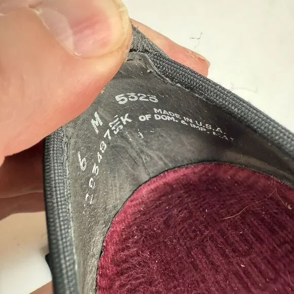 Munro Slip-On Loafer Shoes Size 6M Traveler Black Stretch Fabric Made In USA - Picture 9 of 16